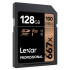 Lexar 667X Professional 128GB U3 V30 SDXCâ„¢ UHS-I Memory Cards (up to 100MB/s read, Write 90MB/s)