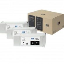 HP 81 Dye Cartridges (3-pack) 680-ml - Black (C5066A)