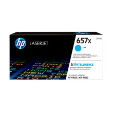 HP 657X High Yield Cyan Original LaserJet Toner Cartridge - 23K