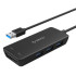 Orico H3TS-U3 Ultra Mini 3 Port USB 3.0 Hub with USB3.0 Card Reader (SD & TF card) - Black