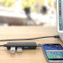 Orico H3TS-U3 Ultra Mini 3 Port USB 3.0 Hub with USB3.0 Card Reader (SD & TF card) - Black