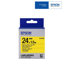 Epson Label Cartridge 24mm Black on Yellow Magnetic